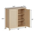 thumbnail image 3 of QinaQin Boho Rattan Sideboard Buffet Cabinet with Adjustable Shelves for Dining Room or Hallway, 3 of 7