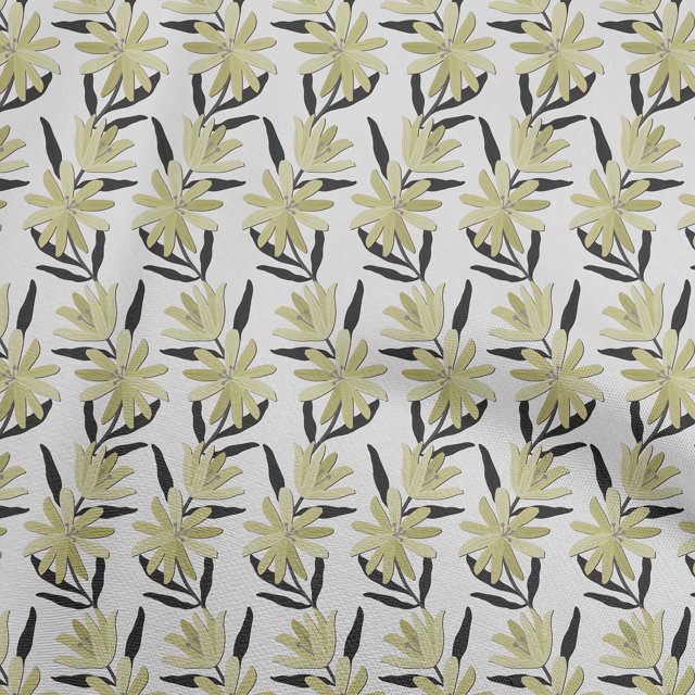oneOone Velvet Light Green Fabric Floral Sewing Material Print Fabric By The Yard 58 Inch Wide