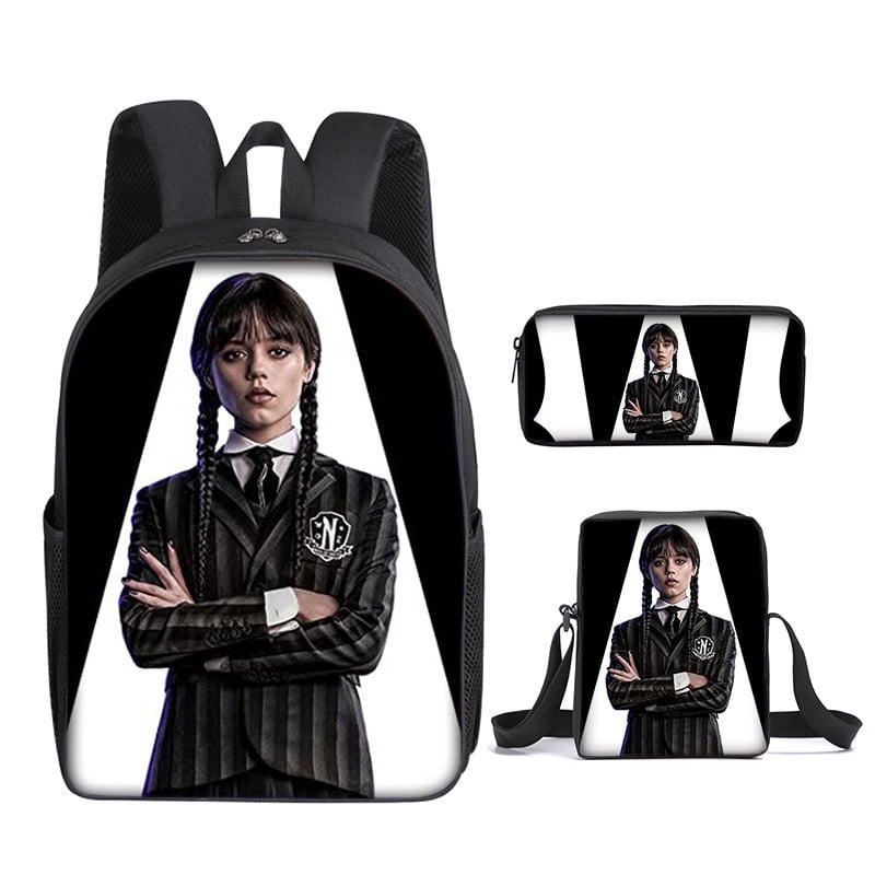 School Backpack Girls Children Wednesday Adams Backpack School Bag Suit Bag Backpack Pencil Case Small Backpack School Children Backpack ZIORGSHF