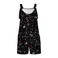 thumbnail image 4 of Penkiiy Combinaison Sans Manches à Imprimé Drapeau des États-Unis pour Femme, Polyester, Noir, 3TG, 4 of 6