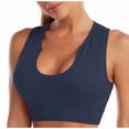 thumbnail image 1 of AherBiu Workout Tops for Women Crop Tank Tops Ribbed Wireless Stretchy Yoga Cami Sports Bras Bralettes, 1 of 7