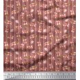 thumbnail image 1 of Soimoi Tissu Poly Georgette Rayé & Magnolia Imprimé Floral 1 Yard 42 Pouces de Large, 1 of 3