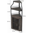 thumbnail image 2 of Armoire de Bar d'Angle, Armoire à Vin Moderne avec Tablettes de Rangement et Porte en Treillis, Armoire de Rangement pour Alcools de Bar à Domicile avec Support en Verre pour Salon, Salle à Manger, 2 of 6