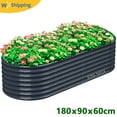 thumbnail image 1 of 6x3x2FT Gray Raised Garden Beds Outdoor Galvanised Deep Root Planter Box for Planting Vegetables Flowers Herb, Anti-Rust & Easy-Setup, 1 of 7