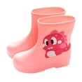 thumbnail image 1 of MIASHUI Kids Rain Boots Lightweight Easy On Rubber Rain Shoes,Pink,2.5-3 Years, 1 of 3
