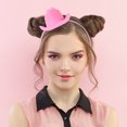 thumbnail image 2 of Pink Fashionable Mini Cowboy Hat Headband for Hair Use Made of Polyester Comfortable and Elastic, 2 of 8