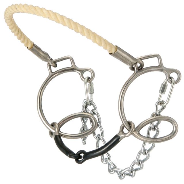Tough 1 6 Cheek Sweet Iron Snaffle Rope N Nose Bit