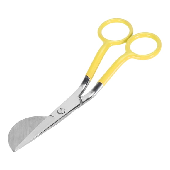 Duckbill Applique Scissors, Plastic Handle Duckbill Scissors Multipurpose 6 Inch for Embroidery for Cutting Clothes Lake Blue,Roseate,Yellow,Black