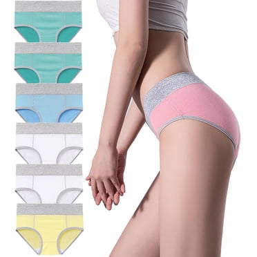 Posijego Lot de 6 sous-Vêtements pour Femmes Grande Taille Culottes en Coton Taille Haute Respirantes Extensibles pour Femmes