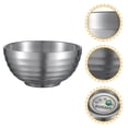 thumbnail image 3 of Stackable Soup Serving Bowl Salad Dessert Dish Stainless Steel Kitchenware Ramen Bowl, 3 of 9