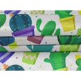 thumbnail image 5 of oneOone Velvet Green Fabric Cactus Craft Projects Decor Fabric Printed By The Yard 58 Inch Wide, 5 of 5