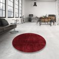 thumbnail image 3 of Ahgly Company Tapis d'Intérieur Carrés Abstraits Rouges Abstraits pour Aire, 7 Pieds Carré, 3 of 6