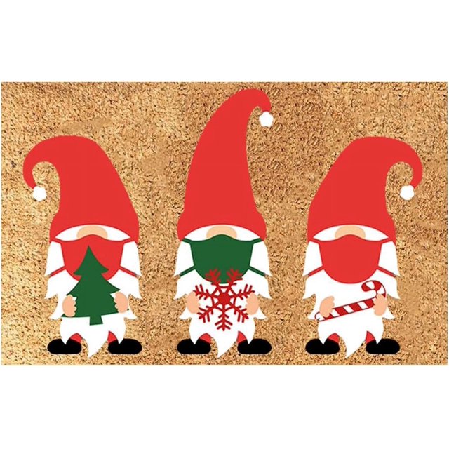 Christmas Door Mat Cartoon Gnome Floor Mat Hallway Kitchen Foot Mat Soft Carpet