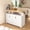 White, variant on Kitchen Island Cart, for Kitchen and Dining Room Storage, Black, MDF, 55.75 x 34.0 x 36.5 in