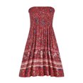 thumbnail image 4 of FcBaudy Robe Sans Manches à Col Rond, Robes d'Été pour Femmes, Robes pour Femmes Robe Bohème Sans Bretelles Élastique Robes Robe Sans Manches à Imprimé Floral Robe Femme, 4 of 8