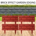 thumbnail image 1 of Dvkptbk A Holder 4Pcs Plastic Brick Effect Lawngarden Edging Fence Shrubpath Fencing Border Home Decor, 1 of 9