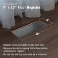 thumbnail image 2 of Imperial 4" x 10" Black Plastic Floor Register, Louvered, 1-pk, 2 of 7