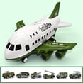 thumbnail image 2 of 6 Vehicles in Aircraft Passenger Plane Toy Green_6 Military Vehicles, 2 of 7