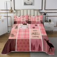 thumbnail image 1 of Erosebridal Happy Camping Coverlet Set Twin,Buffalo Patchwork Bedding Set,Animal Decoration,2pcs, 1 of 5