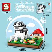 Building Block  Dog Micro Mini Block Dogs Building Animal Set DIY 3D Block Toy Building Blocks for Kids Or Adult 207Pieces