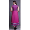 thumbnail image 4 of Bimba Kurti Longue Indienne Rose Fuchsia Damassé pour Femmes Tenue de Fête Imprimée Sans Manches Robe Anarkali Kurti Très Grande, 4 of 6