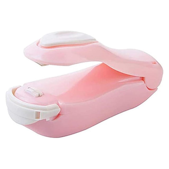 ABS Mini Heats Sealer Portable Battery Powered Replacement Kitchen Vegetable Pocket Sealing Machine Accessories Pink