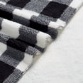 thumbnail image 3 of HOMETRENDS Black Checker Faux Shearling Blanket, Queen, 3 of 3