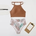 thumbnail image 2 of Womens Bathing Suits Two Piece Womens Solid Bikini Strap Bikini Deep V Sexy Split Swimsuit Set Two Piece Set Swimming Suit Two Piece Bathing Suits for Women Two Piece Sets for Women, 2 of 4