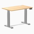thumbnail image 1 of Desky Bureau Assis-Debout Mini Double - Teck Sublime / 40 x 24 Pouces avec Oeillets / Gris, 1 of 10