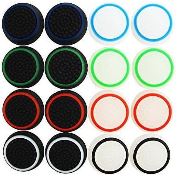 HSHDLDF Pack of 16 Units Silicone Thumb Grip thumbstick Noctilucent Sets for PS2, PS3, PS4, Xbox 360, Xbox One Controller