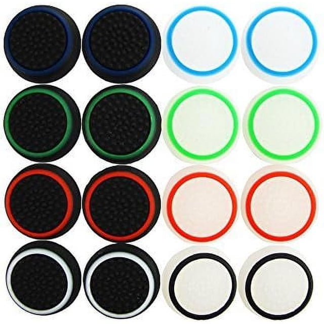 SURJDE Lot de 16 Unités Poignée de Pouce en Silicone Joystick Noctilucent Ensembles pour PS2, PS3, PS4, Xbox 360, Manette Xbox One