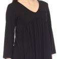 thumbnail image 4 of White Mark Tunique à Manches 3/4 pour Femmes, Taille Empire, Col en V, 4 of 6