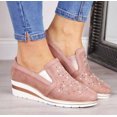 thumbnail image 2 of Summer Casual Wedge Walking Shoes Women Rhinestone Breathable Plus Size Sneakers, 2 of 9