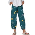 thumbnail image 1 of Pantalon à Taille Élastique pour Femmes Pantalon Décontracté pour Femmes avec Poches Ajusté Taille Haute Élastique Imprimé Pantalon de Sport en Coton et Lin Pantalon en Coton et Lin pour Femmes Pantalon Taille Haute pour Femmes Pantalon pour Femmes à Taille Élastique, 1 of 4