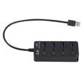thumbnail image 3 of GOOHOCHY additional usb ports for pc USB HUB Black 1Set, 3 of 8