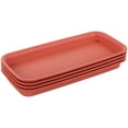thumbnail image 3 of 4Pcs Rectangular Plant Saucers Plastic Plant Saucers Planter Drip Tray Flower Pot Saucers, 3 of 8