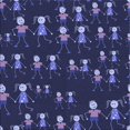 thumbnail image 1 of Ahgly Company Machine Washable Indoor Square Transitional Night Blue Area Rugs, 4' Square, 1 of 7