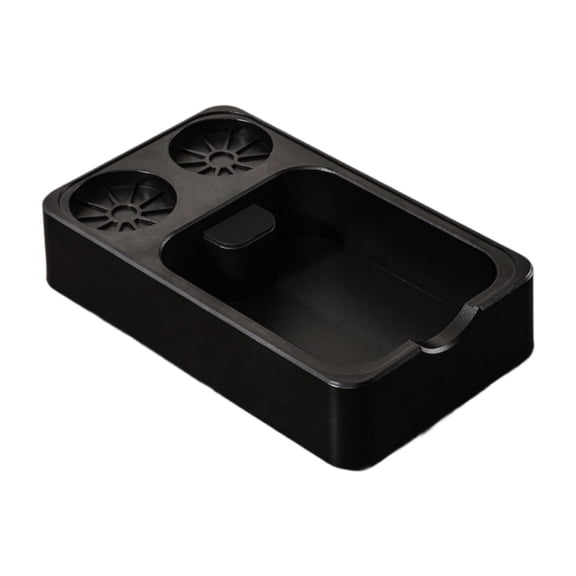 Luzkey Espresso Tamping Station Espresso Organizer Non Slip Tamper Station Base Safe PP Material for Worktop Coffee Bar Countertop Black