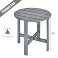 thumbnail image 2 of Gymax 2 PCS 18'' Patio Round Side End Coffee Table Wooden Slat Deck Grey, 2 of 10