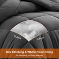 thumbnail image 2 of All Season Queen Comforter Set Soft Quilted Down Alternative Comforter+ Pillow Shams with Corner Tabs Winter Summer Warm Fluffy Machine Washable (Queen ), 2 of 7