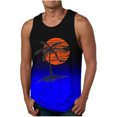 thumbnail image 1 of Styesk Tank Tops Men Men Casual Fashion Gradation Printing Pullover Round Neck Sports Tank, 1 of 2