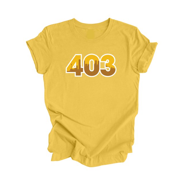 403 Calgary Alberta Canada Area Code City Skyline Gift - Unisex T-Shirt - Inspired X