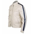 thumbnail image 3 of White Leather Motorcycle Jacket Mens Leather Riding Jacket White Leather Jacket Men Motorcycle Jackets For Men Leather Biker Jacket Mens size L, 3 of 4