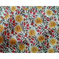 thumbnail image 4 of oneOone Silk Tabby Fabric Leaves & Floral Block Printed Craft Fabric BTY 42 Inch Wide, 4 of 5