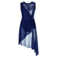 thumbnail image 4 of XUNZOO Robe de Danse Lyrique pour Filles Costume de Danse Ballet Jazz Latin Performance Camisole à Sequins Bleu Marine 14, 4 of 6