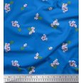 thumbnail image 1 of Soimoi Poly Georgette Fabric Leaves & Azalia Floral Print Fabric by The Yard 42 Inch Wide, 1 of 5