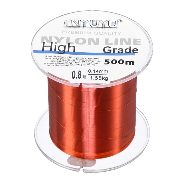 Uxcell Ligne de Pêche en Nylon Monofilament Enduit de Fluorocarbone 547Yard 3 Lb Rouge Vin