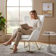thumbnail image 2 of Gymax Nursery Rocking Chair w/ Curved Backrest & Armrests Detachable Seat Cushion, 2 of 9