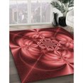 thumbnail image 3 of Ahgly Company Tapis d'Intérieur Rectangulaire Transitionnel Rouge Cramoisi Lavable à la Machine, 2 Pieds x 5 Pieds, 3 of 7
