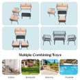 thumbnail image 3 of Gymax Ensemble de Conversation pour Patio 4 Pcs Ensemble de Meubles d'Extérieur avec Coussins Structure en Acier, 3 of 7